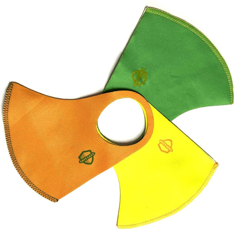 SAFESAVE wasbaar mondkapje in trendy kleuren - 3 stuks