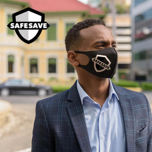 SafeSave 3x Zwarte Mondkapje 1000x wasbaar 100% Spatwaterdicht
